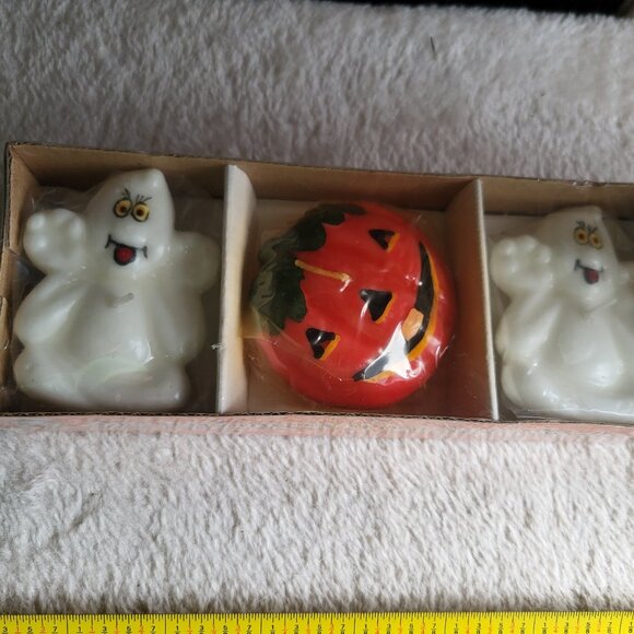 Vintage Halloween 3 Piece Floating Candles BNOS SEE PICTURES "BIN G" - Picture 1 of 5